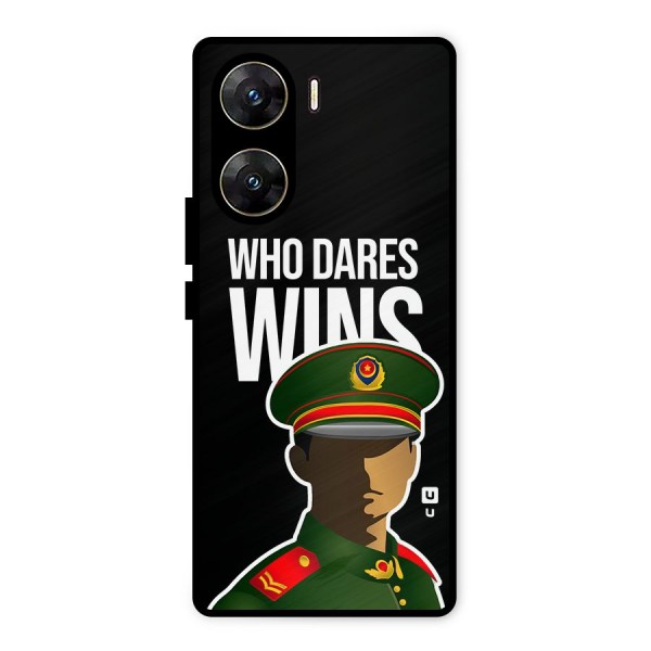 Who Dares Wins Metal Back Case for Vivo V29e