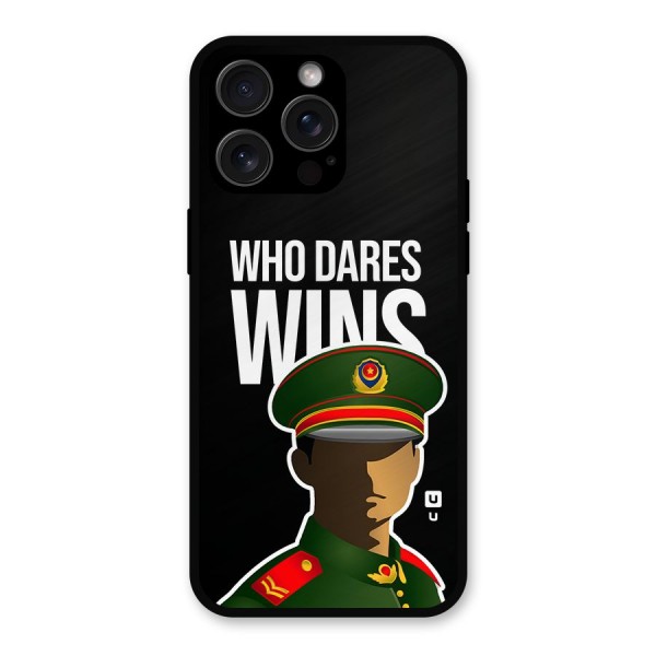 Who Dares Wins Metal Back Case for iPhone 15 Pro Max
