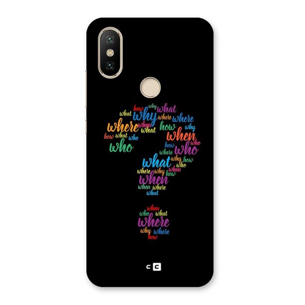 Why When Where How Back Case for Mi A2