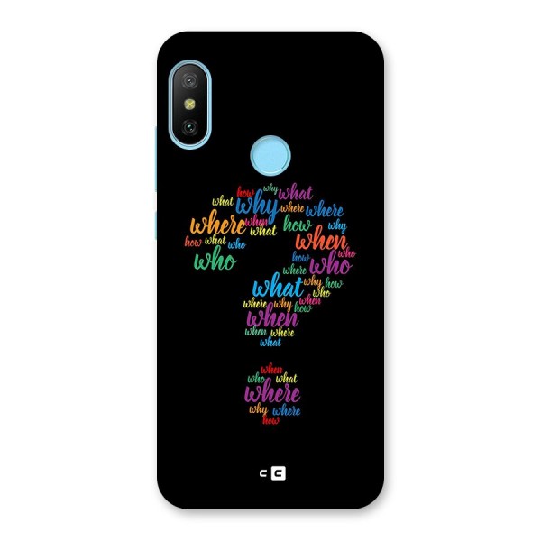 Why When Where How Back Case for Redmi 6 Pro