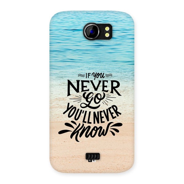 Will Never Know Back Case for Canvas 2 A110