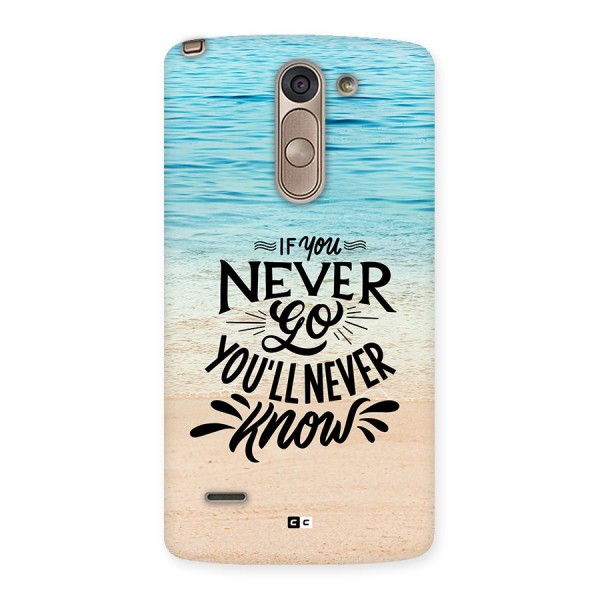 Will Never Know Back Case for LG G3 Stylus