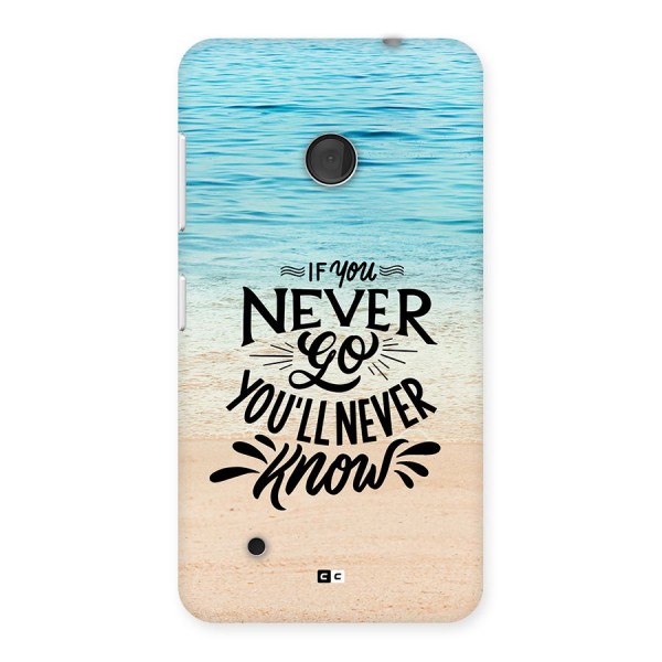 Will Never Know Back Case for Lumia 530