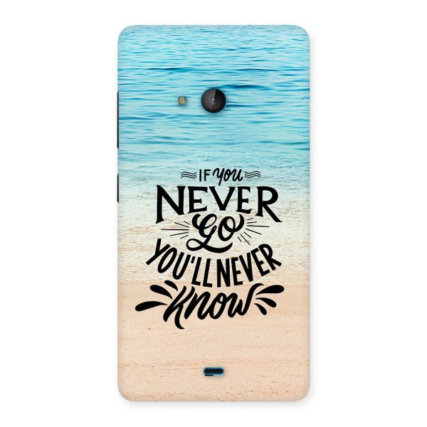 Will Never Know Back Case for Lumia 540