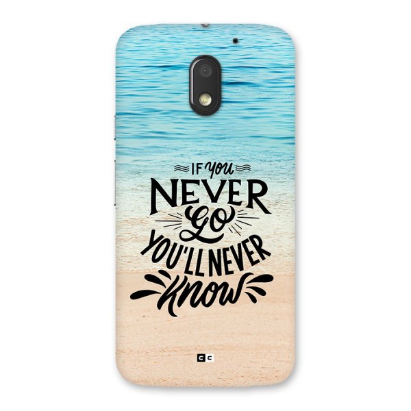 Will Never Know Back Case for Moto E3 Power