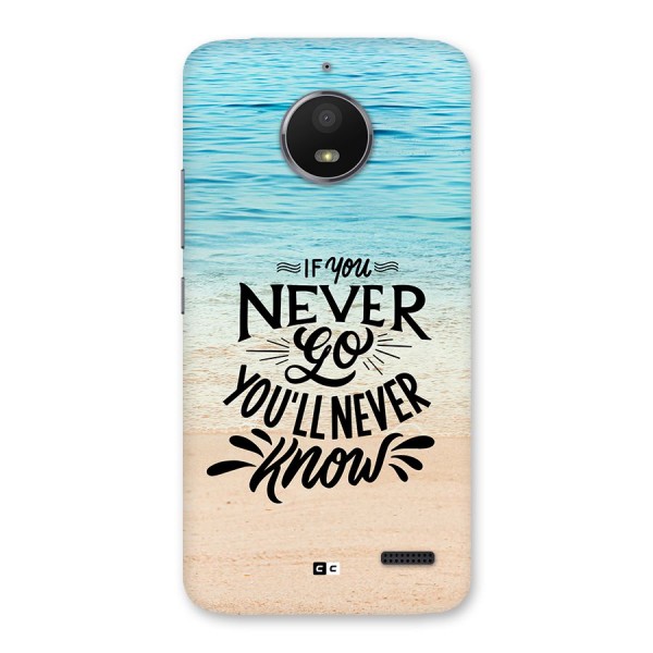 Will Never Know Back Case for Moto E4