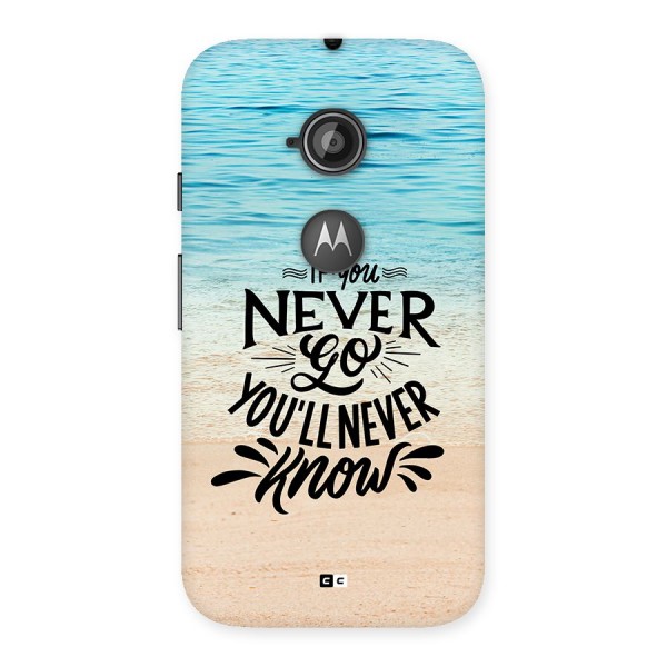 Will Never Know Back Case for Moto E 2nd Gen