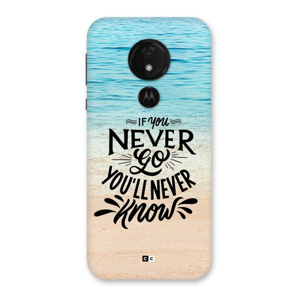 Will Never Know Back Case for Moto G7 Power