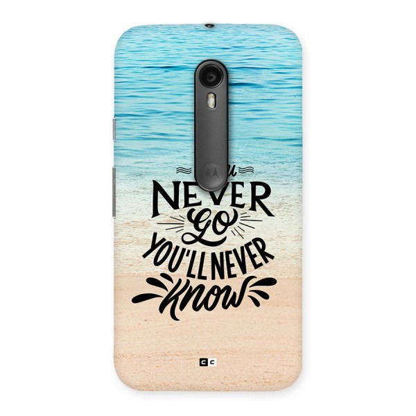 Will Never Know Back Case for Moto G Turbo