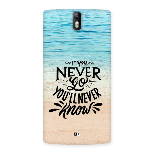 Will Never Know Back Case for OnePlus One