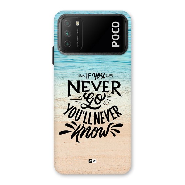 Will Never Know Back Case for Poco M3