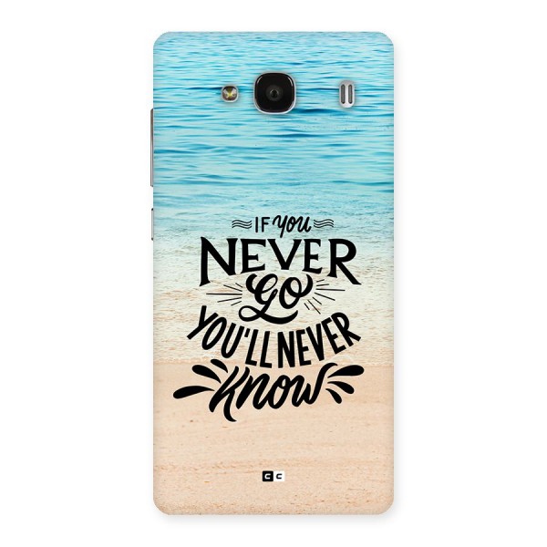 Will Never Know Back Case for Redmi 2 Prime