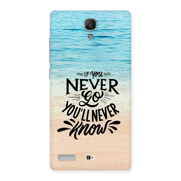 Will Never Know Back Case for Redmi Note