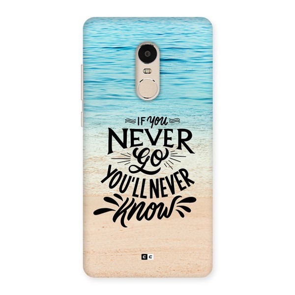 Will Never Know Back Case for Redmi Note 4