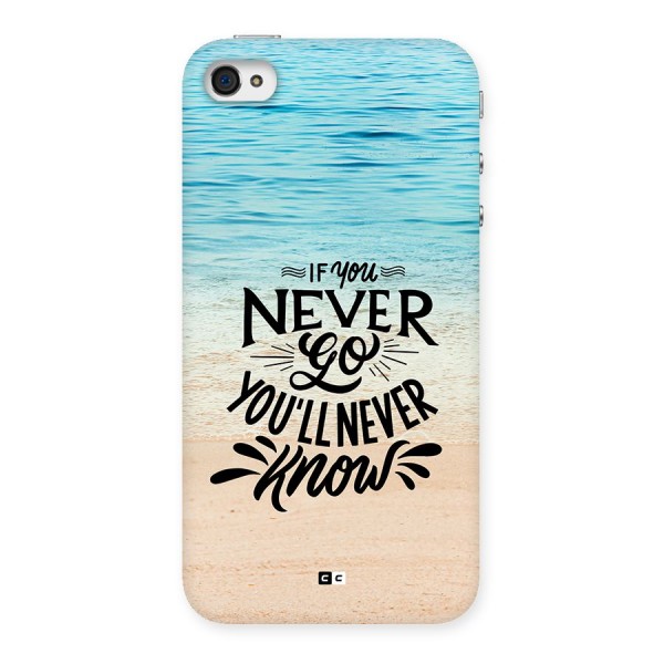 Will Never Know Back Case for iPhone 4 4s