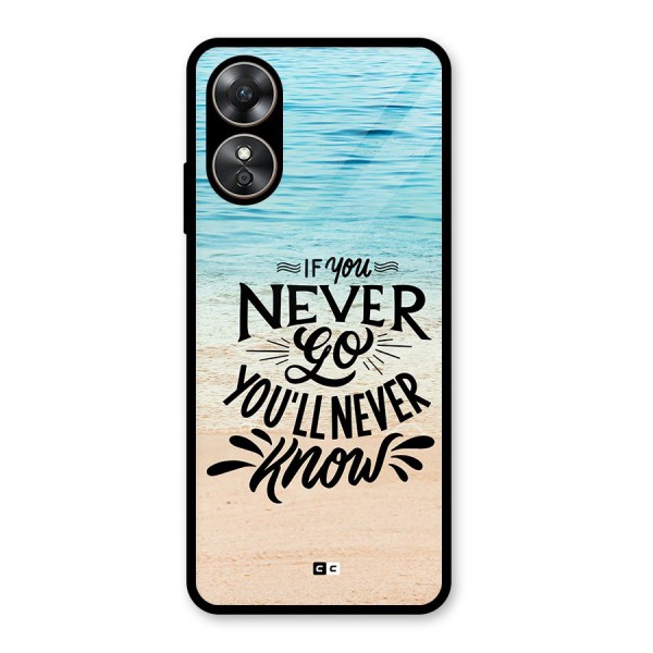 Will Never Know Glass Back Case for Oppo A17