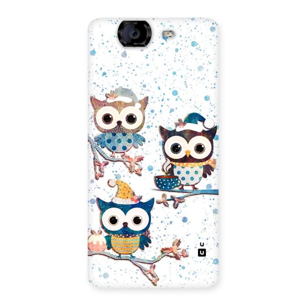 Winter Owls Back Case for Canvas Knight A350