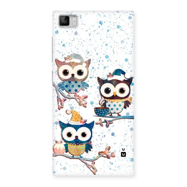 Winter Owls Back Case for Mi3