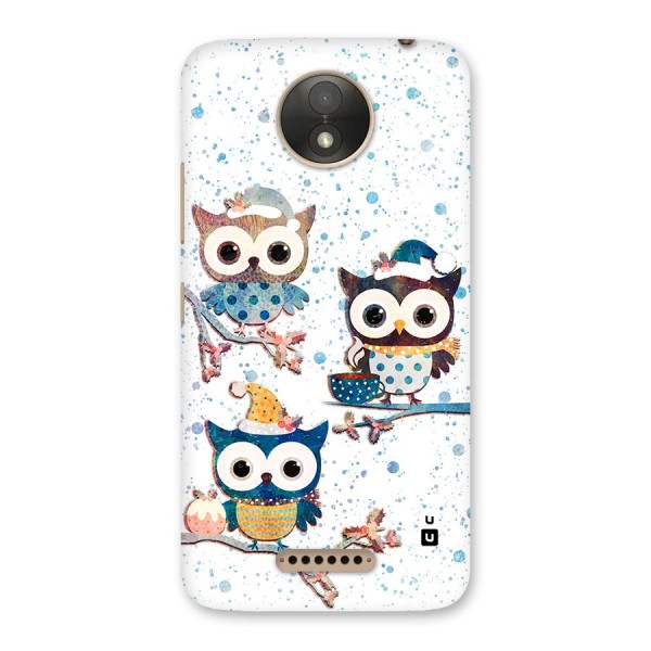 Winter Owls Back Case for Moto C Plus