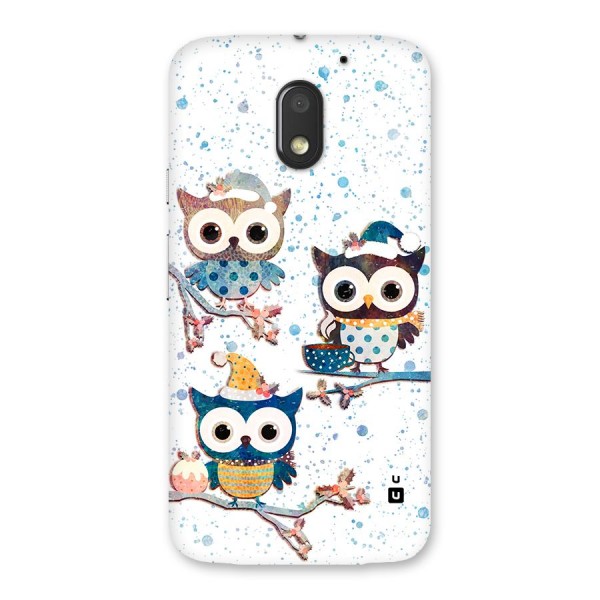 Winter Owls Back Case for Moto E3 Power