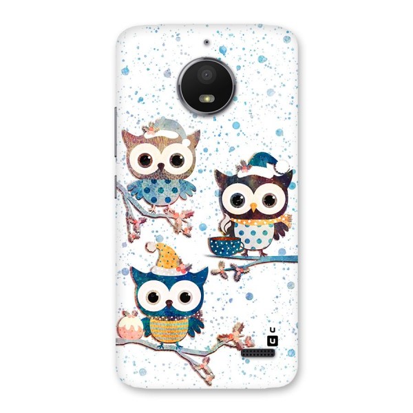 Winter Owls Back Case for Moto E4