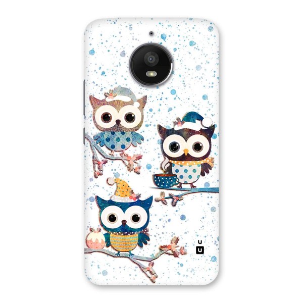 Winter Owls Back Case for Moto E4 Plus