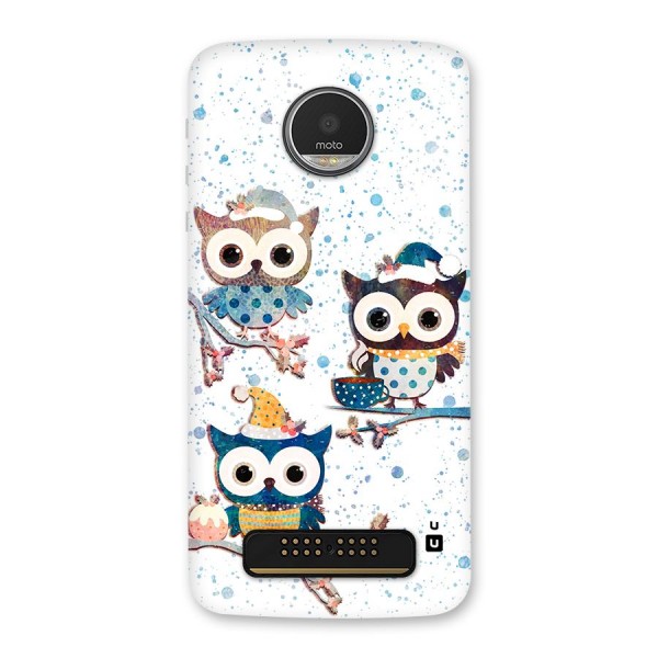 Winter Owls Back Case for Moto Z Play