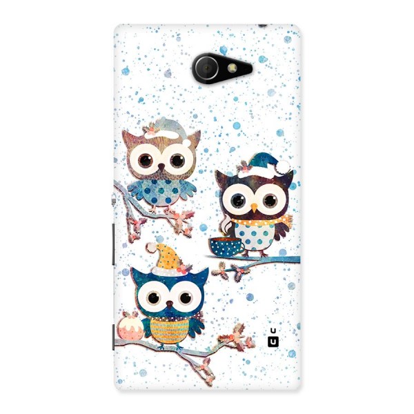 Winter Owls Back Case for Xperia M2