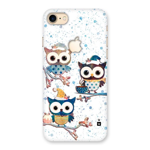 Winter Owls Back Case for iPhone 7 Apple Cut