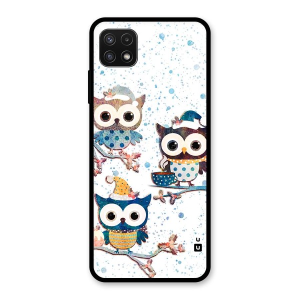 Winter Owls Glass Back Case for Galaxy A22 5G