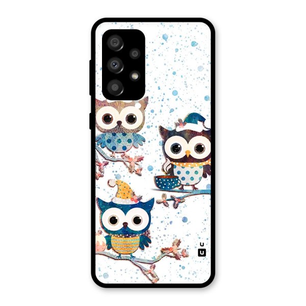 Winter Owls Glass Back Case for Galaxy A32