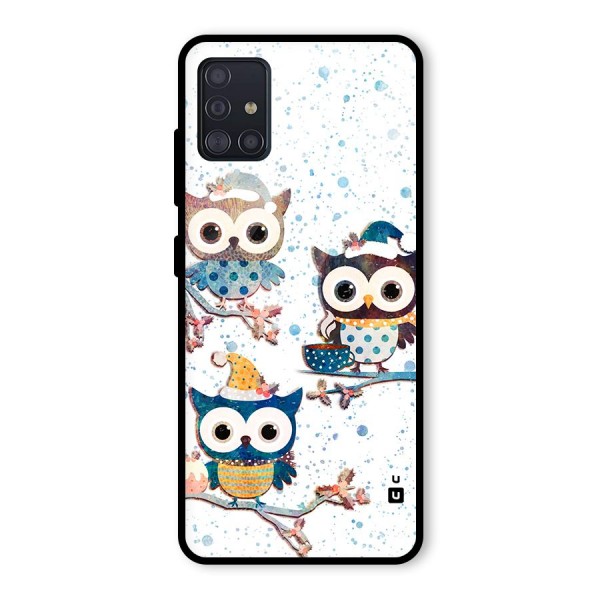 Winter Owls Glass Back Case for Galaxy A51