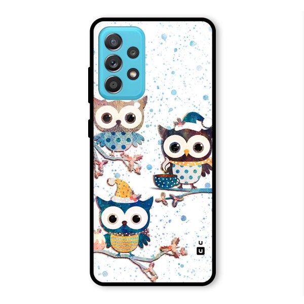 Winter Owls Glass Back Case for Galaxy A52s 5G