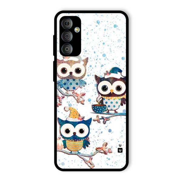 Winter Owls Glass Back Case for Galaxy F23