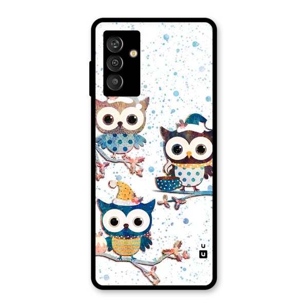 Winter Owls Glass Back Case for Galaxy M13