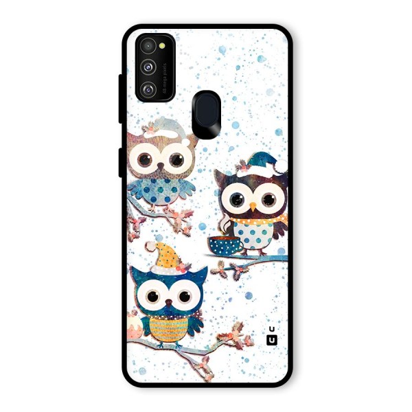 Winter Owls Glass Back Case for Galaxy M21