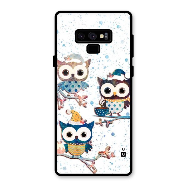 Winter Owls Glass Back Case for Galaxy Note 9