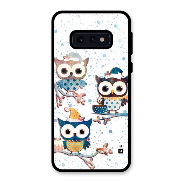 Winter Owls Glass Back Case for Galaxy S10e