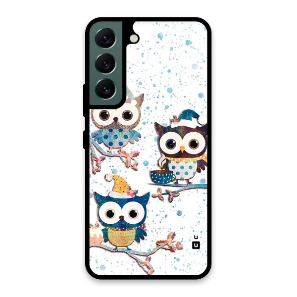 Winter Owls Glass Back Case for Galaxy S22 5G