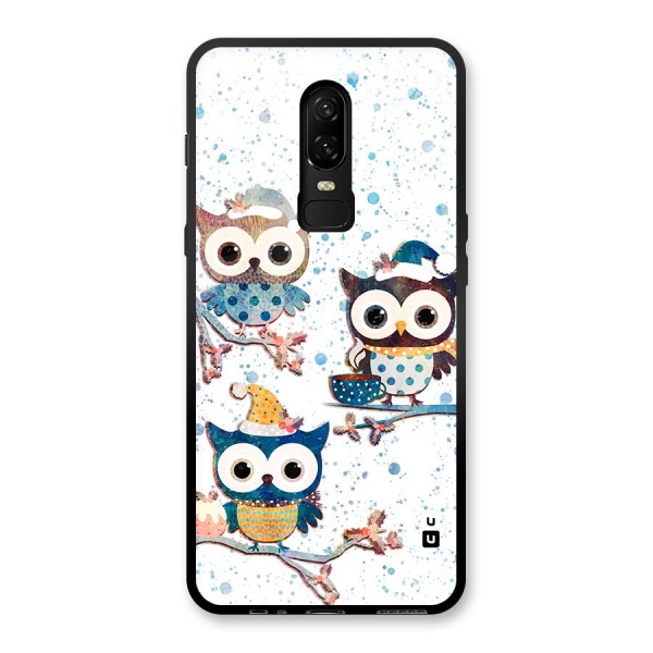 Winter Owls Glass Back Case for OnePlus 6