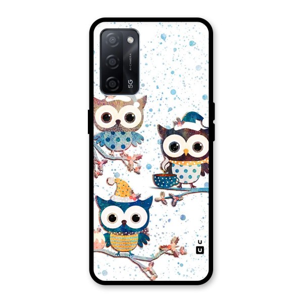 Winter Owls Glass Back Case for Oppo A53s 5G