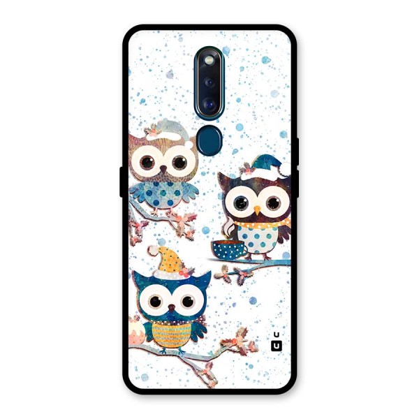 Winter Owls Glass Back Case for Oppo F11 Pro