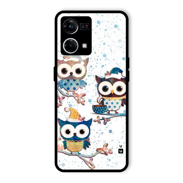 Winter Owls Glass Back Case for Oppo F21 Pro 4G