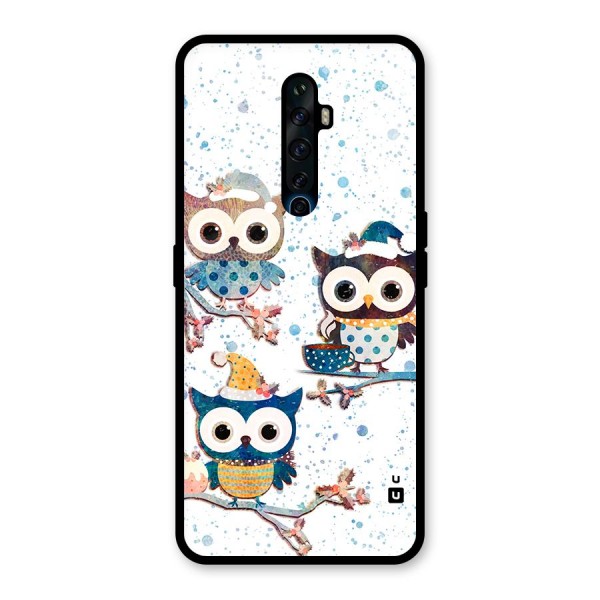 Winter Owls Glass Back Case for Oppo Reno2 Z