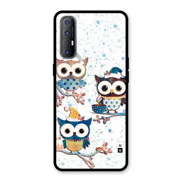 Winter Owls Glass Back Case for Oppo Reno3 Pro