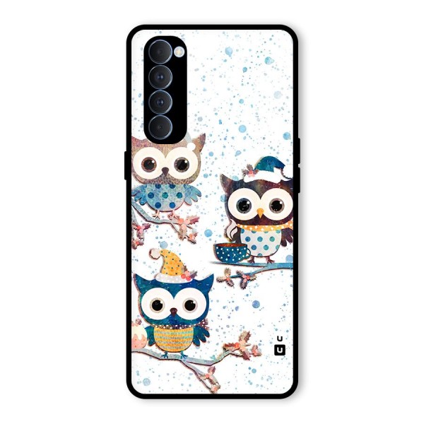 Winter Owls Glass Back Case for Oppo Reno4 Pro