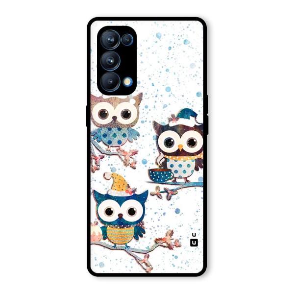 Winter Owls Glass Back Case for Oppo Reno5 Pro 5G