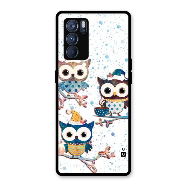 Winter Owls Glass Back Case for Oppo Reno6 Pro 5G