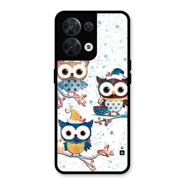 Winter Owls Glass Back Case for Oppo Reno8 5G