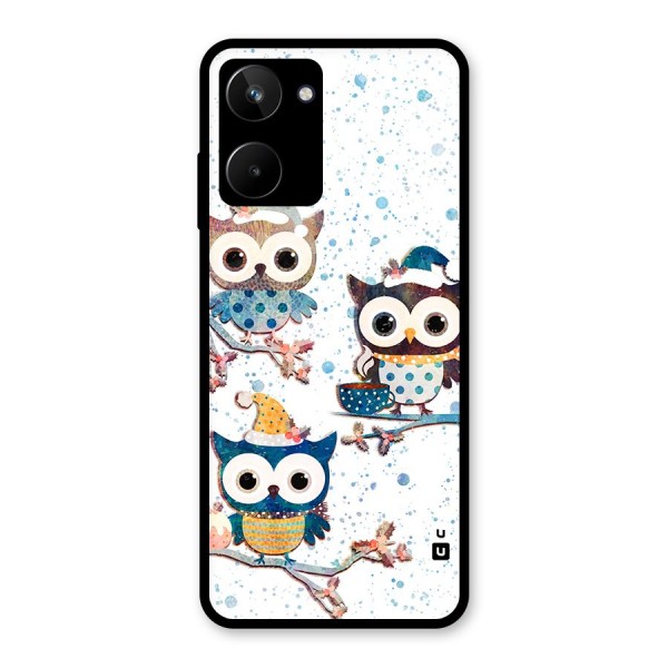 Winter Owls Glass Back Case for Realme 10